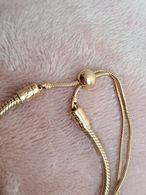Flower Stem slider bracelet pandora bracelet with charms. Rosegold