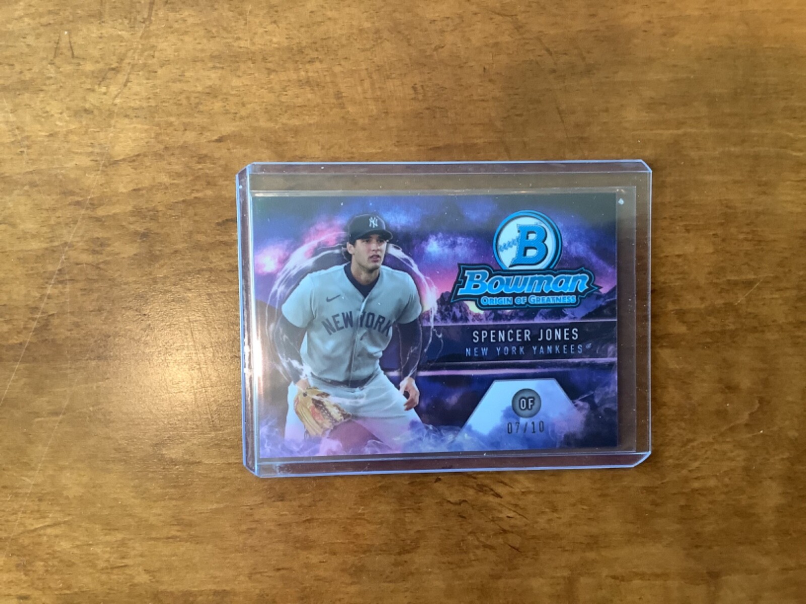 2024 BOWMAN SPENCER JONES ORIGIN OF GREATNESS CHROME CARD 7/10!!!