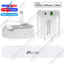 For iPhone 11/12/13/14 20W USB-C Fast Charger PD Charger Adapter PD Cable Cord