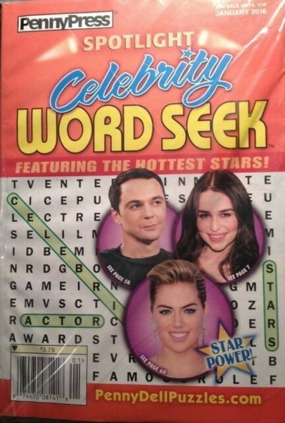 Celebrity Word Seek PennyPress Spotlight 108 Puzzles ...