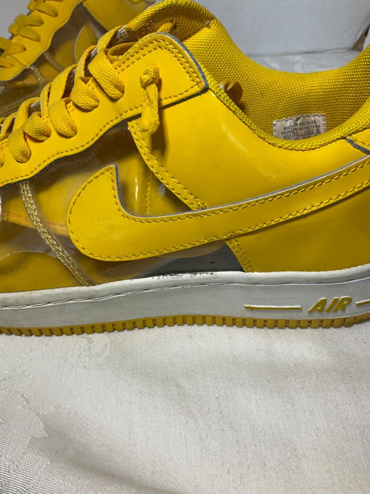 2006 Nike Clear Toe Yellow Air Force 1 Invisible … - image 4
