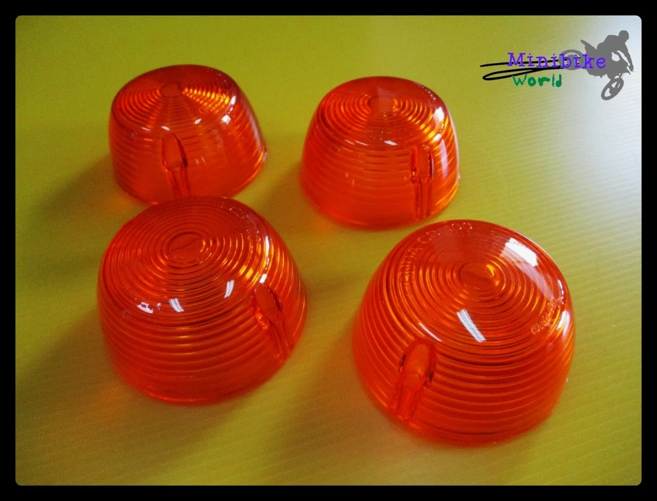 Fit Honda CB100 CL100 SL100 SL125 XL100 Amber Turn Signal Len Set 4Pcs. [mi6200] - Image 3 of 4