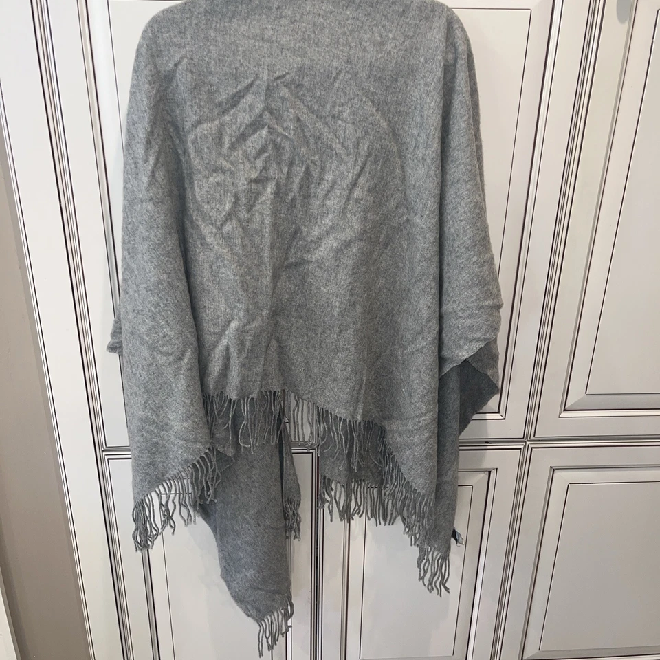 Envoltura Portolano gris 100 % lana de cordero de gran tamaño ~ chal para mujer talla única Foto 2 de 3