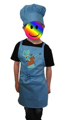 Dabbing Unicorn Kids Chefs hat and apron set