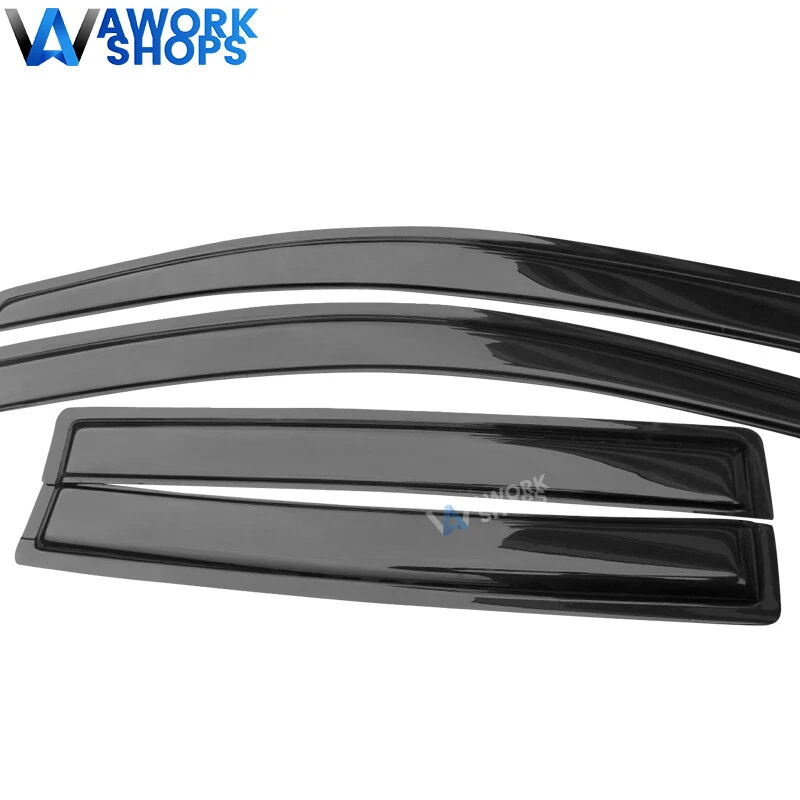 Fits 04-16 Nissan Armada Window Visor Vent Rain Guard Shade W/ White V8 - Изображение 3 из 4