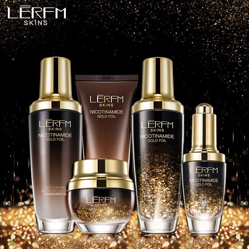 LERFM Skins Micotinamide Gold Foil Moisturizing Box Set Ships From USA