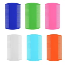 6 Pack Double Sided Fine Tooth Hair Combs for Lice Flea and Dandruff Removal for