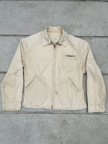 1930-40s light whipcord work jacket - product listing photo