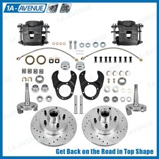 Disc Brake Kit 5 On 4-12 Metric Wspindle Fits For Ford Spindle 1937-48