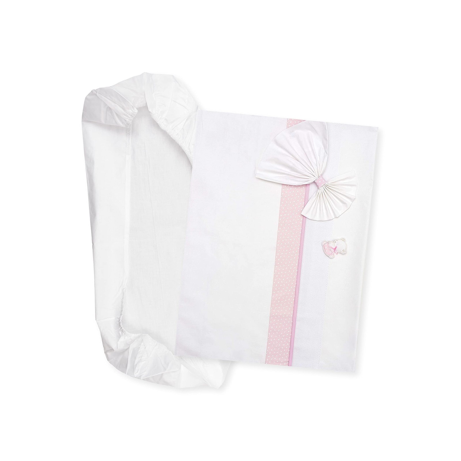 Draps pour landau blanc et rose parfaits pour les balades confortables au parc