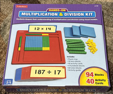 Lakeshore Hands On Multiplication Division Kit LC166 Base Ten Math Toy NEW