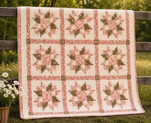 Star Block Patchwork Quilt Pattern Only, Pieced Pattern for Star Block Quilt