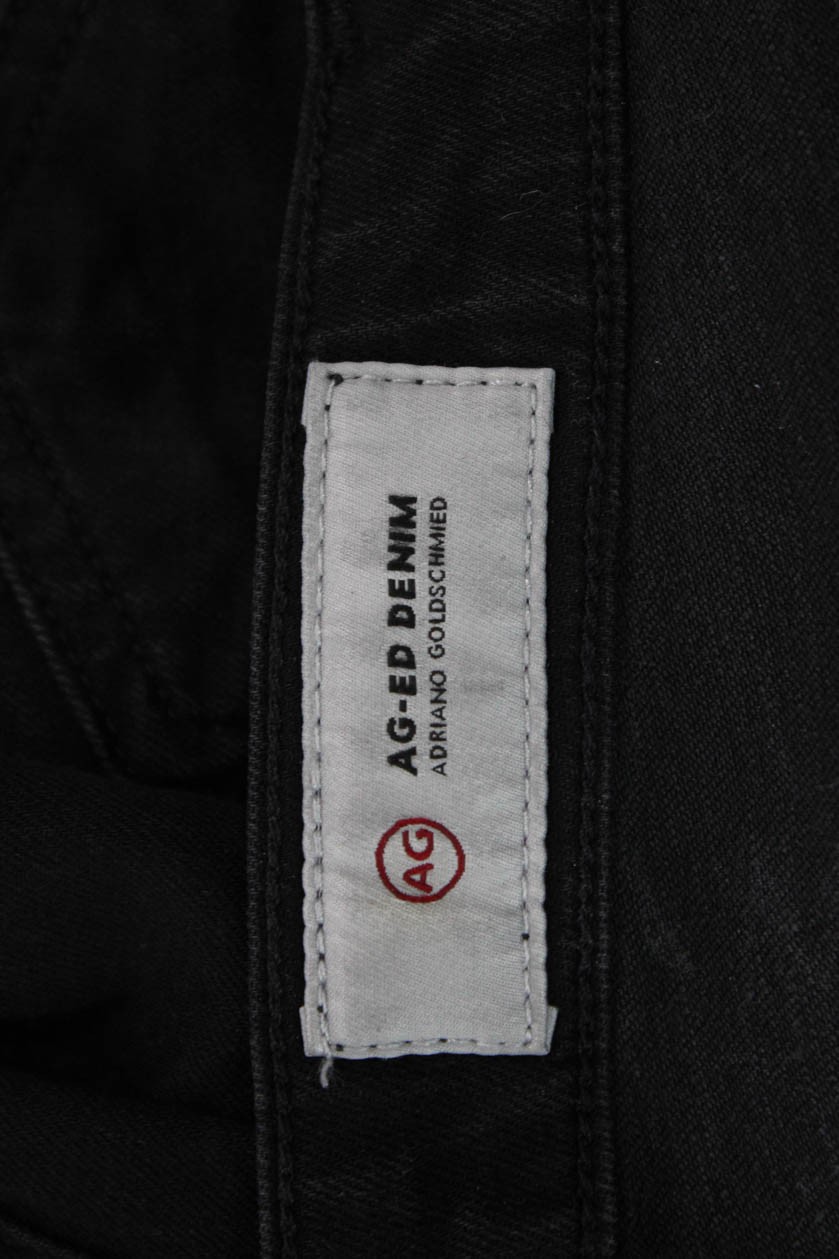 AG-ED Denim Womens Ankle Skinny Jeans Black Mid Rise Size 24 thumbnail 7