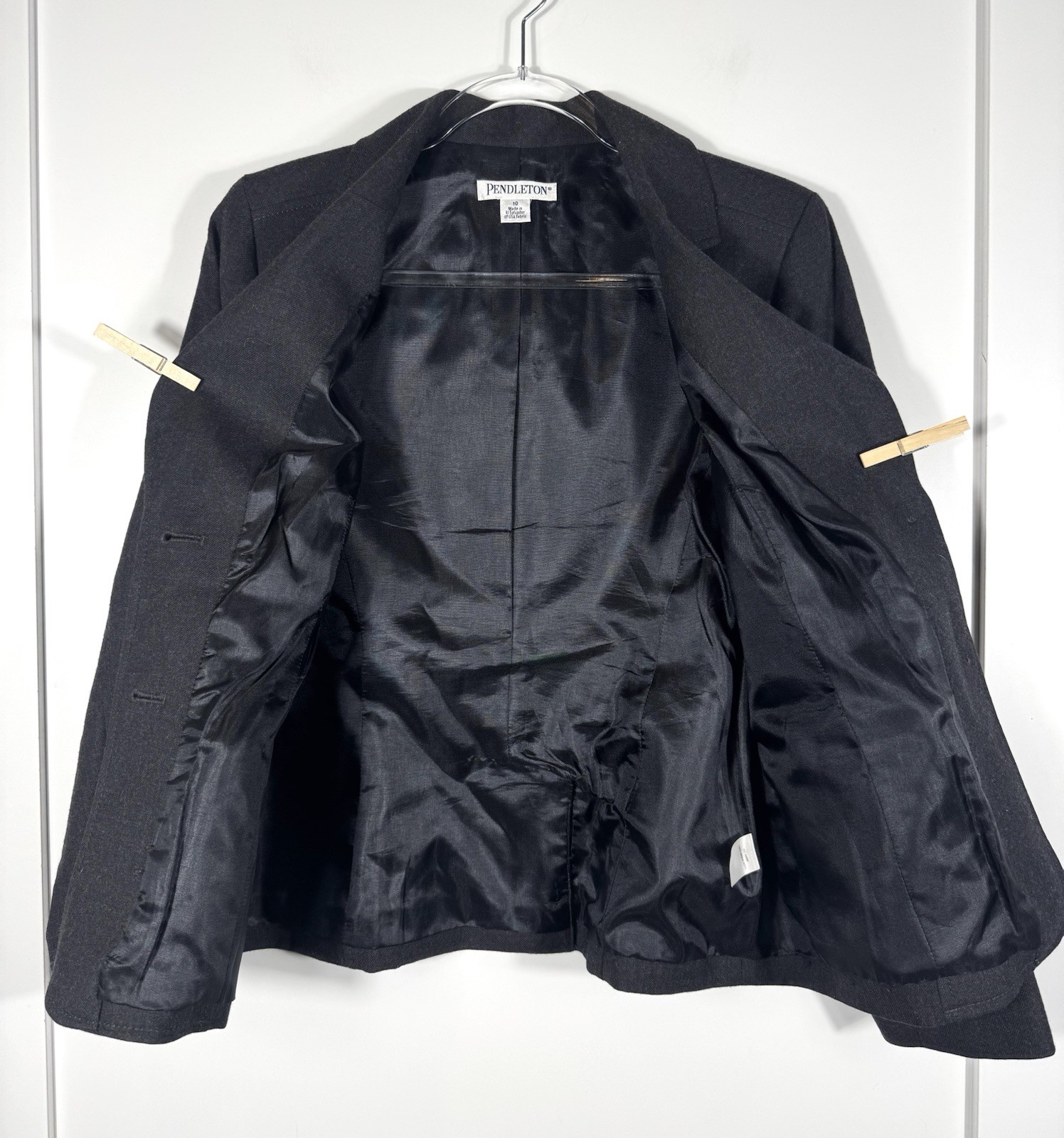 Pendleton Women’s Virgin Wool Blazer Charcoal Gra… - image 4