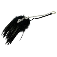 Black Feather Rhinestone Flapper Headband Gatsby Party Accessory