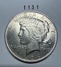 1924 P Peace Silver Dollar US $1 90% Silver Coin Uncirculated