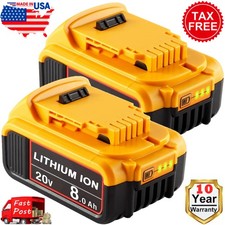 Pack For DeWalt 20V 20 Volt Max XR 8.0AH Lithium Ion Battery DCB206-2 DCB205-2