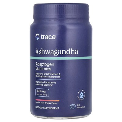 2 X Trace, Ashwagandha Adaptogen Gummies, Passion Fruit Orange, 60 G-Worldwide
