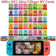 New 48Pcs Mini Villager RV NFC Card Animal Crossing Amiibo Switch 2/1 Lite Wii U