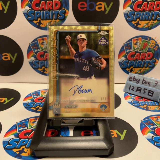 2025 Topps Chrome Pro Debut Drew Beam 1/1 Superfractor Auto ACL Royals PDC-144