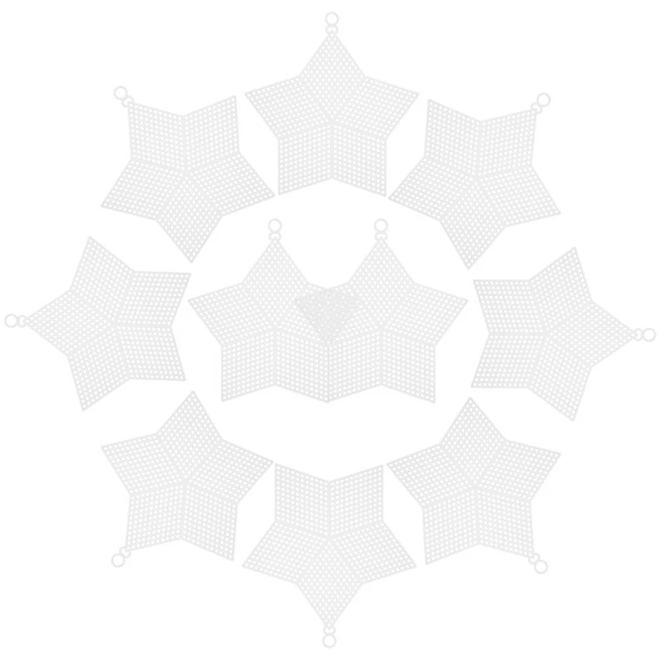 10 Pcs Netting Material for Crafts Plastic Mesh Shapes Yarn Star - Image 4 of 4