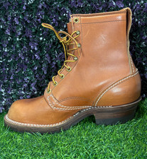 Wesco Jobmaster 1690 Men's Size 8D Brown Leather Vibram Sole Packer Boots