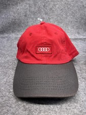 Audi Hat Cap Mens One Size Red Cotton Strap Back Baseball Car Logo Casual
