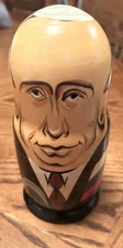 7 Russian Political Figures Nesting dolls stacking Traditional Putin Gorbachev