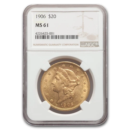 1906 $20 Liberty Gold Double Eagle MS-61 NGC