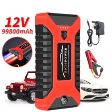 99800mAh 12V Car Jump Starter Pack Booster Battery Charger Emergency Power Bank