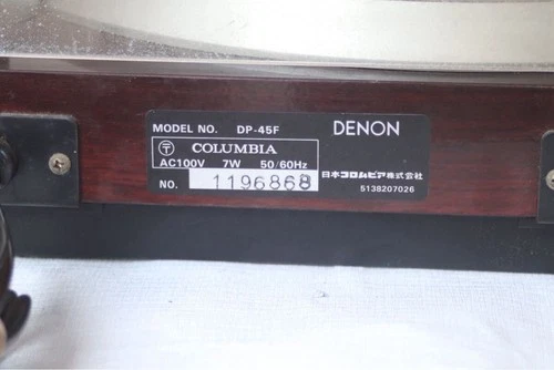 DENON turntable record player DP-45F full auto