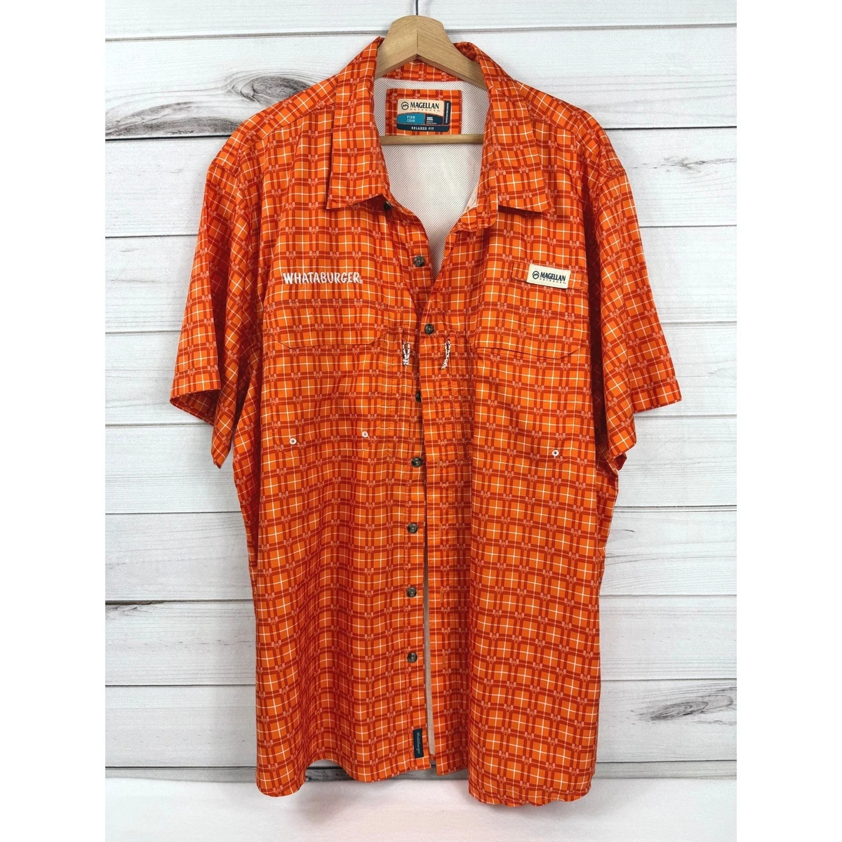 Chemise de pêche Magellan Sportswear homme grande orange manches