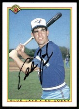 1990 Bowman ED EDDIE ZOSKY Signed Card autograph auto BLUE JAYS MARLINS ASTROS