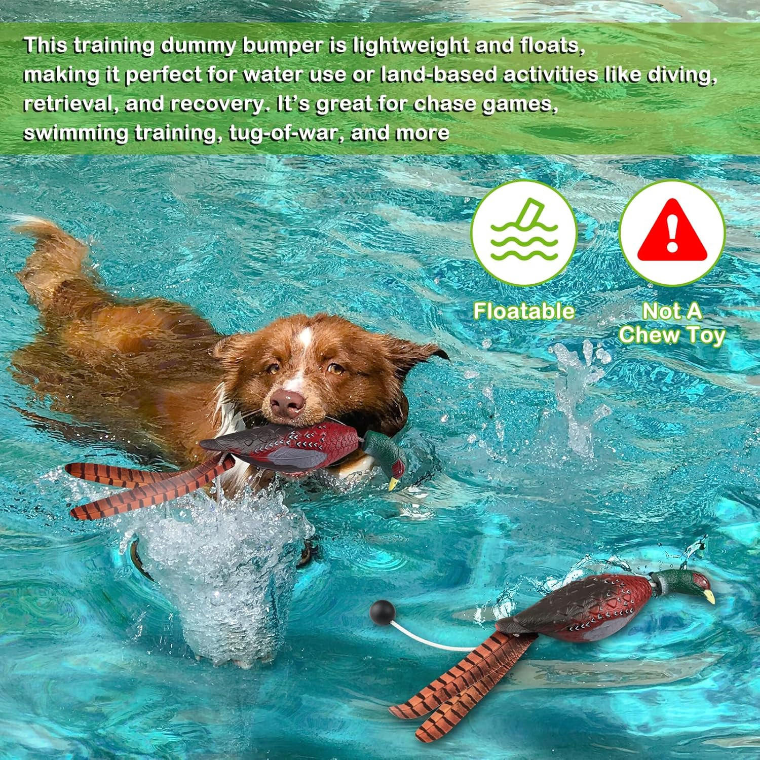 Dead Duck Dove Pheasant Dummy Bumper Toys for Waterfowl Hunting Retriever Dog Tr