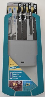 wolfcraft Stichsägeblatt- BOX U- Schaft HCS/ HSS universal 10 Stück