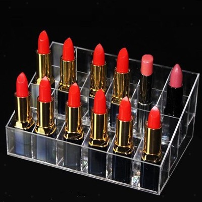 24 Slots Lippenstift Halter Display Cosmetic Organizer Make-Up Fall Box