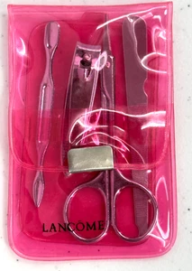 Lancôme Four Piece Travel Beauty Nail Tools Manicure Set Kit In Carrying Case
