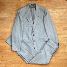 Vintage Mens Suit Set Size 38R Blazer 32x31 Pants Colorful Glen Plaid Wool Blend