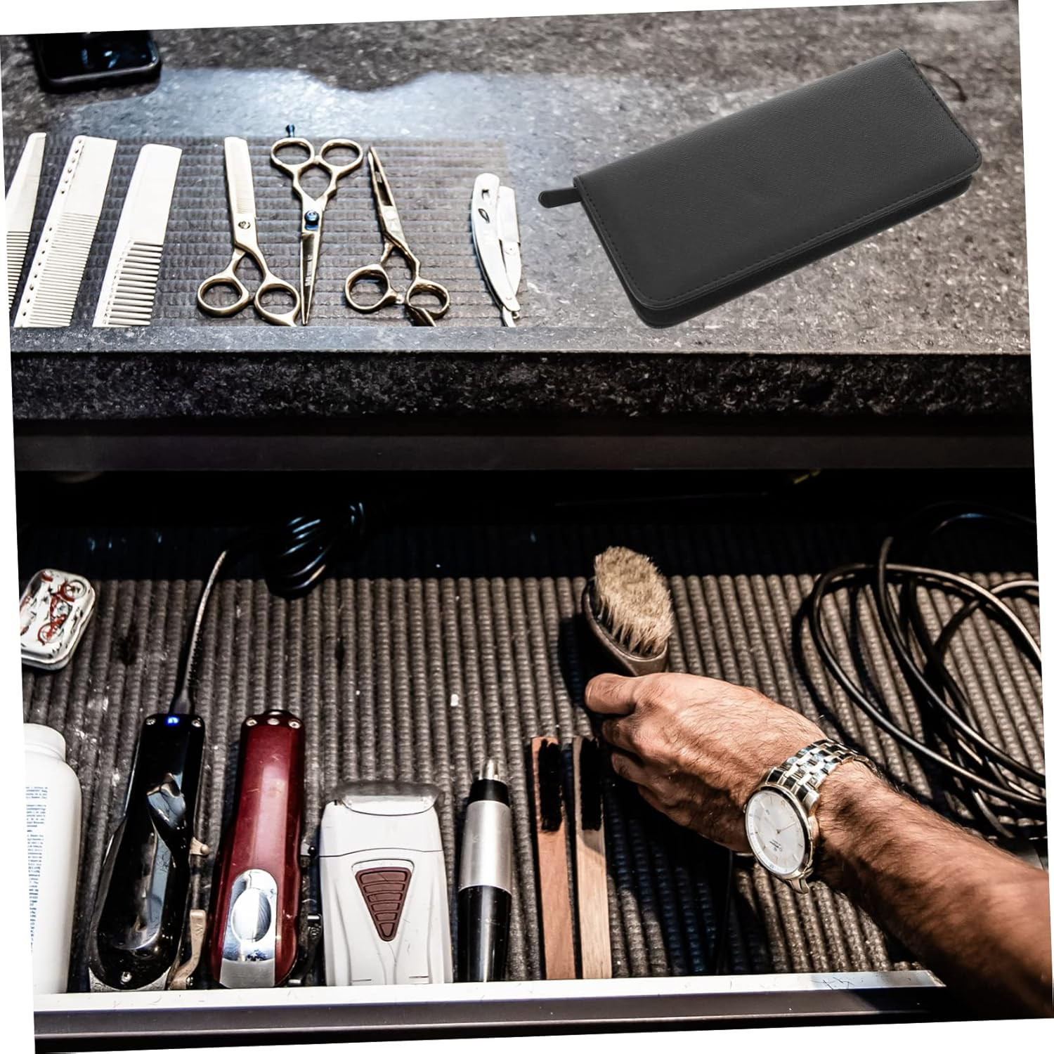 Scissor Cases for Hairstylists PU Hairdresser Pouch Scissors Shear Storage Salon