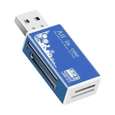 Color: Blue - Multifunctional USB 2.0 Micro-SD/TF/CT/MS/SDHC/MMC Memory Card Rea