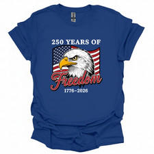 4th July Shirt 1776-2026 250th Anniversary Patriotic Eagle T-Shirt USA Flag Tee