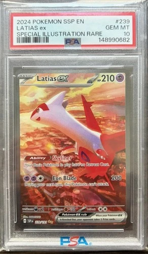 PSA 10 Latias ex 239/191 SV08 Surging Sparks Special Illustration Rare