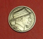 HOBO Buffalo Nickel Man in Hat Real US Nickel