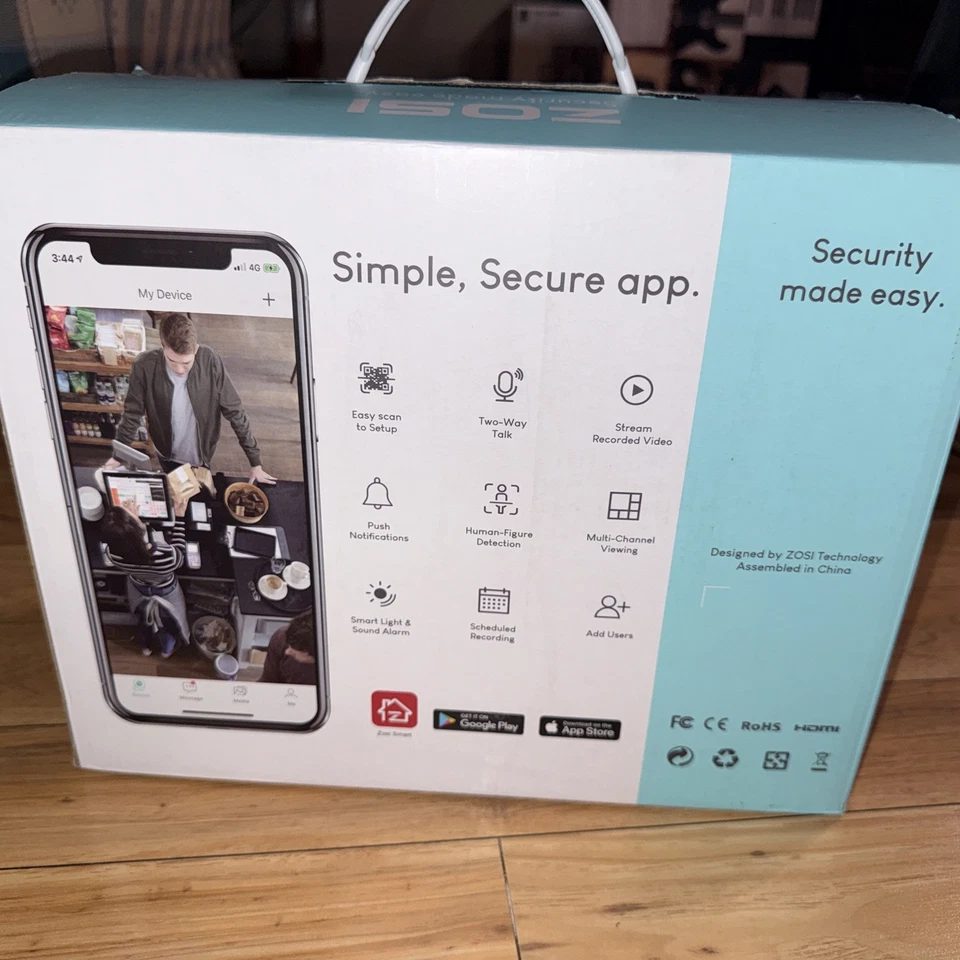 Sistema de videovigilancia NVR inalámbrico Zosi 1080P 8 canales 4 cámaras Foto 3 de 4