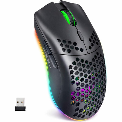 RGB Gaming Mouse Wireless 2.4G USB Rechargeable 750mAh Lightweight T66