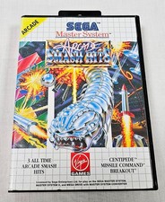 Arcade Smash Hits by Virgin for Sega Master System on cartridge. Untested.