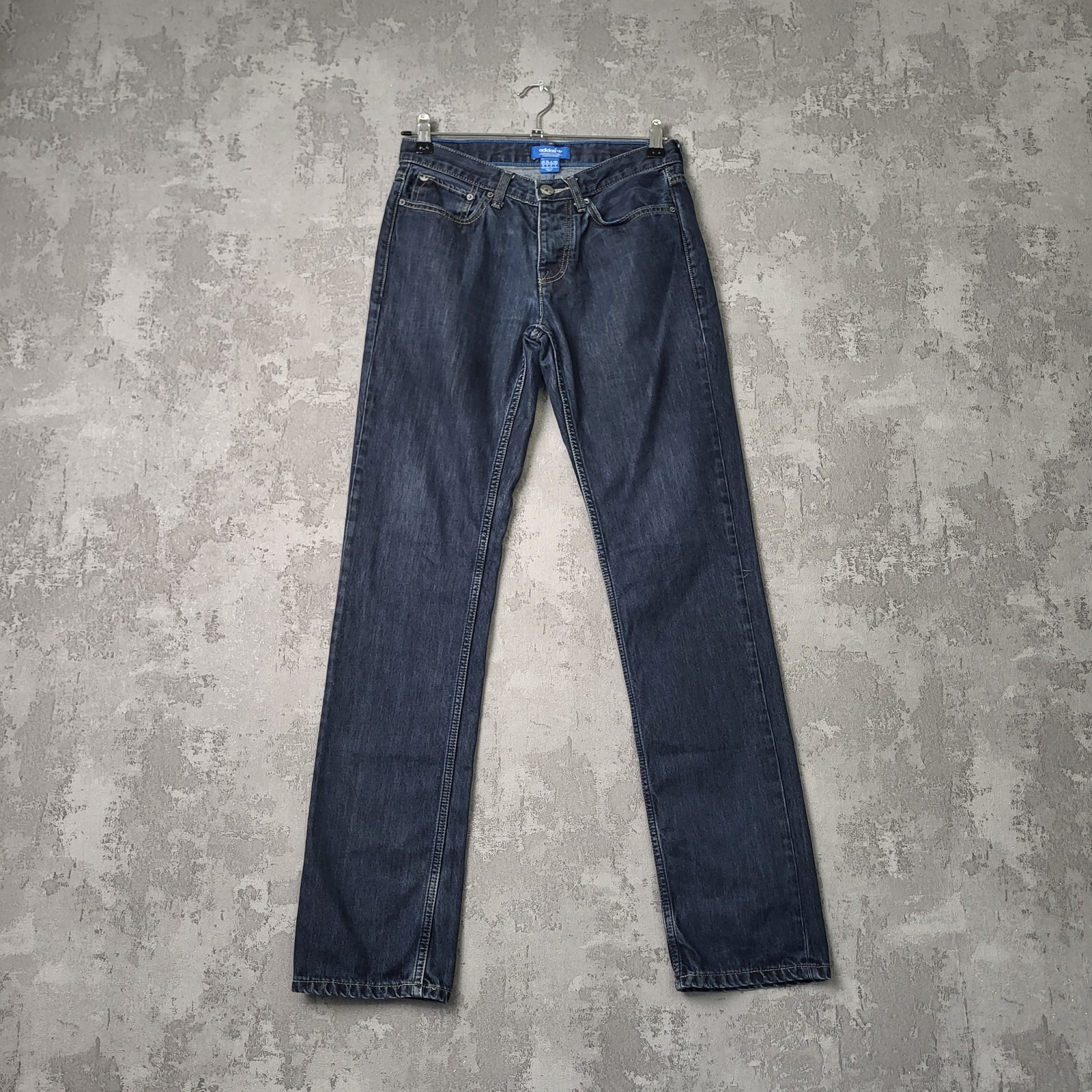 S W29 L32 Blue Denim Regular Straight Leg Button-fly