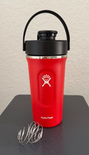 Botella agitadora de proteínas de acero inoxidable Hydro Flask 24 oz gimnasio - rojo Goji
