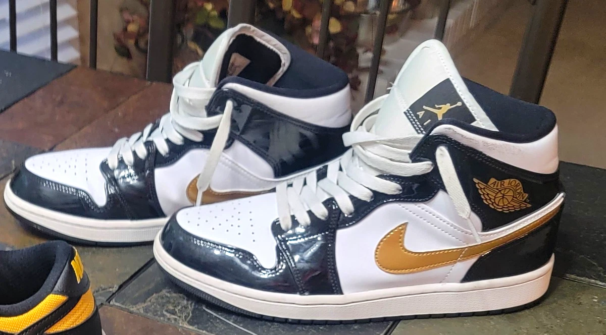 Jordan 1 Mid Black Gold for Sale - Authenticity Guaranteed - eBay