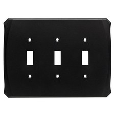 W34480-FB Triple Switch Cover Plate Flat Blac...
